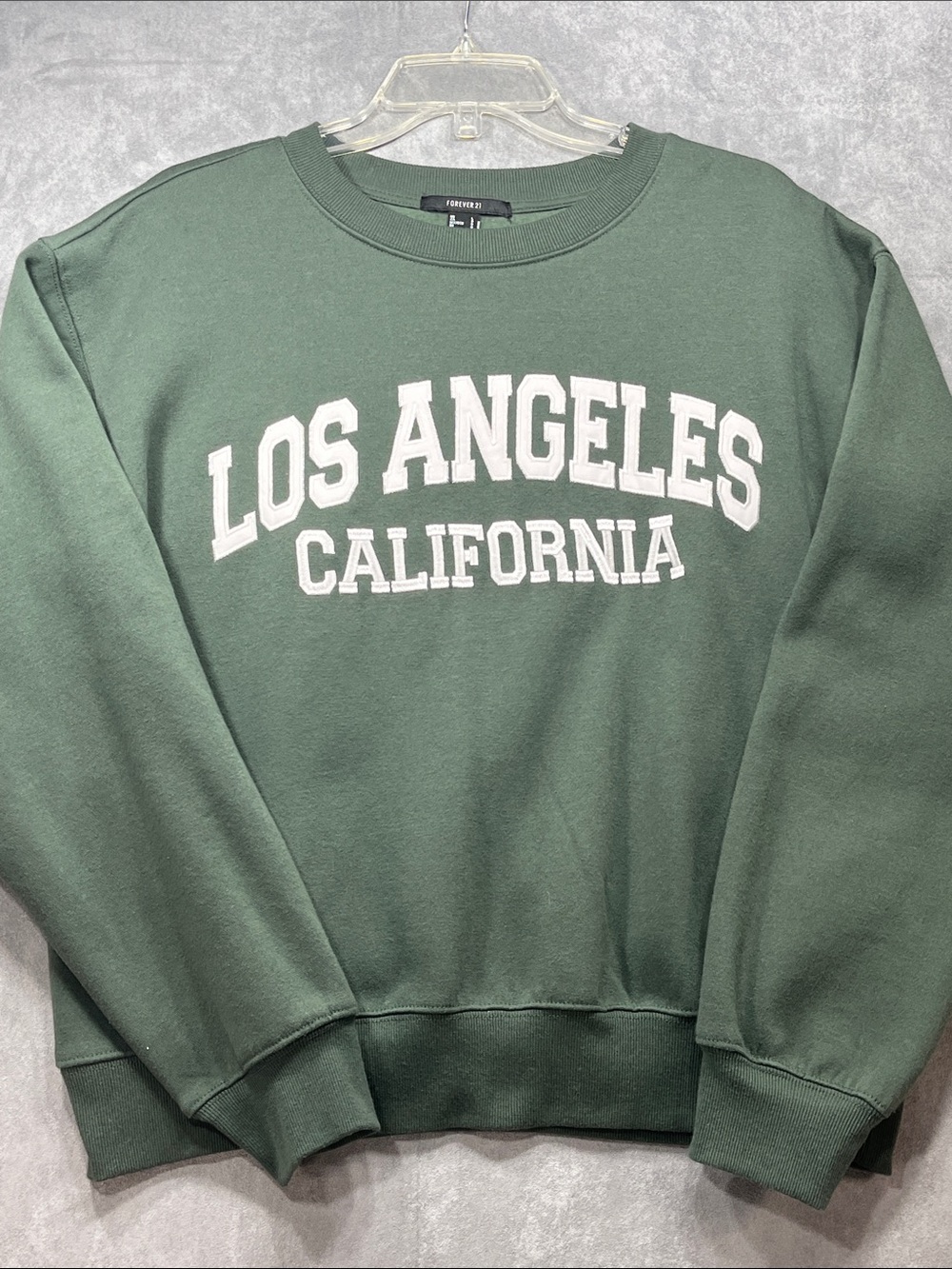 Forever 21 Los Angeles California Green Sweatshirt Women L